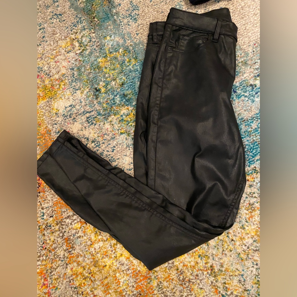 Black Faux Leather Pants